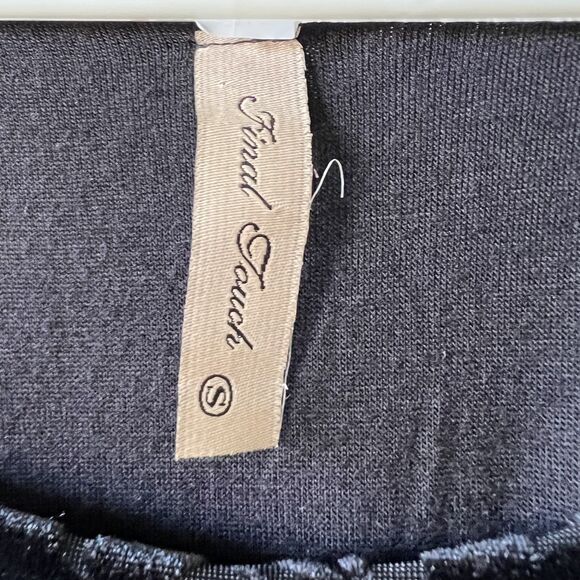 Final Touch Velvet Burnout Mini Dress Women Small Black Floral Whimsigoth Witchy - Picture 5 of 11